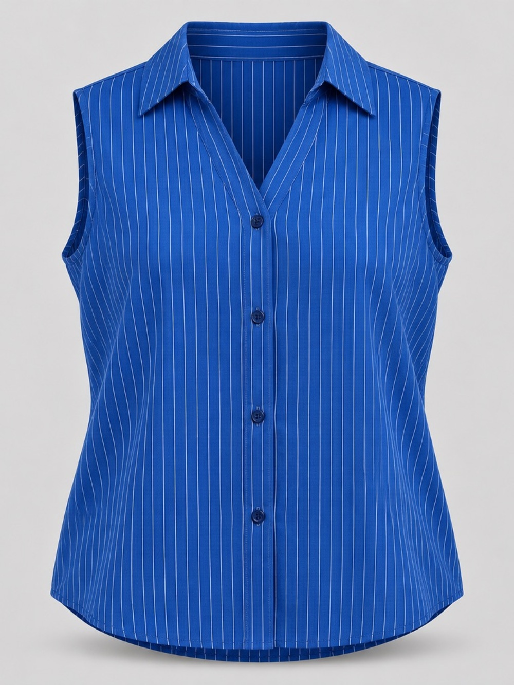 North crest 2X 18W/20W Sleeveless Cotton Button Down Shirt